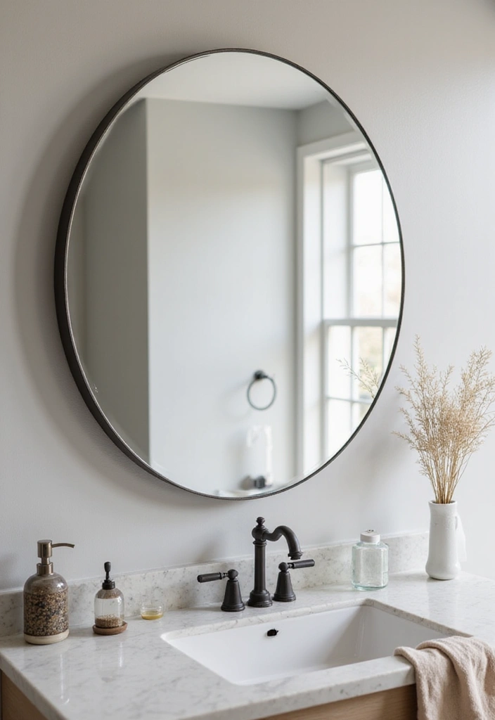 27 DIY Mirror Frame Bathroom Ideas That Shine - 15. Minimalist Acrylic Frame
