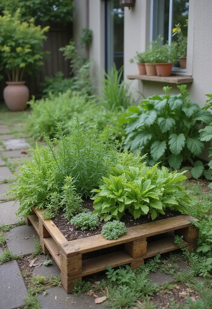 27 DIY Patio Ideas for Outdoor Living You’ll Love 15 27 DIY Patio Ideas for Outdoor Living You’ll Love - 15. Pallet Herb Garden