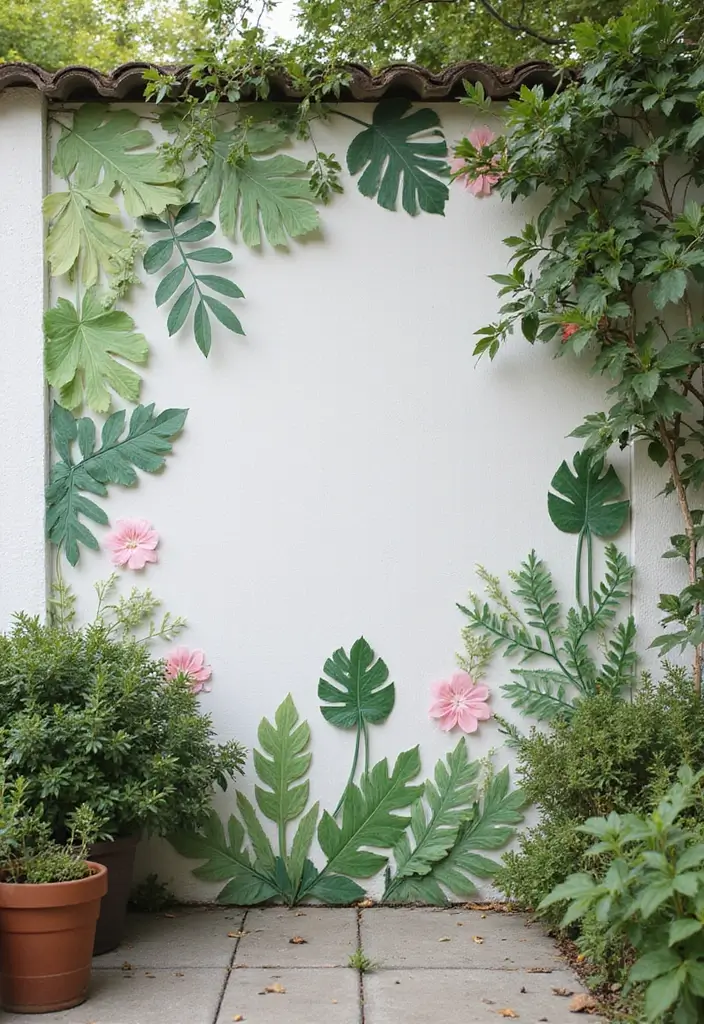 27 DIY Patio Ideas for Outdoor Living You’ll Love 17 27 DIY Patio Ideas for Outdoor Living You’ll Love - 17. Nature-Inspired Wall Art