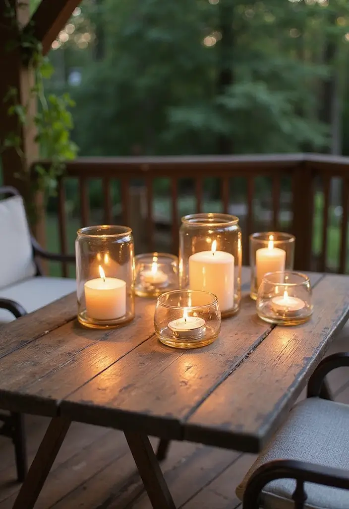 27 DIY Patio Ideas for Outdoor Living You’ll Love 21 27 DIY Patio Ideas for Outdoor Living You’ll Love - 21. DIY Candle Holders