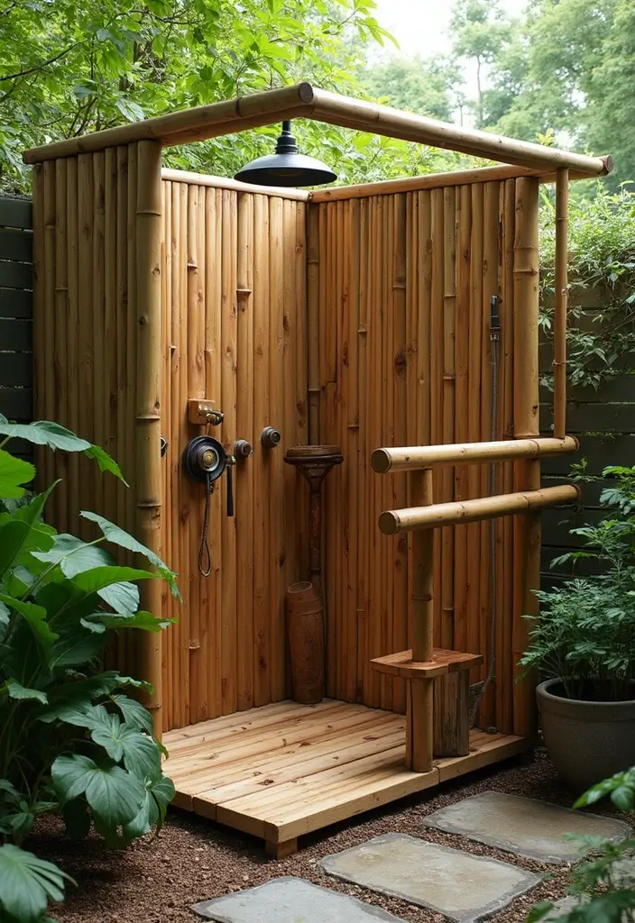 27 DIY Patio Ideas for Outdoor Living You’ll Love 25 27 DIY Patio Ideas for Outdoor Living You’ll Love - 25. DIY Outdoor Shower