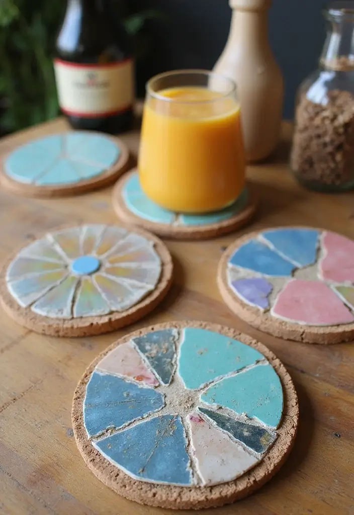27 DIY Table Decor Projects for Everyday & Holidays 12 27 DIY Table Decor Projects for Everyday & Holidays - 12. DIY Coasters from Upcycled Materials