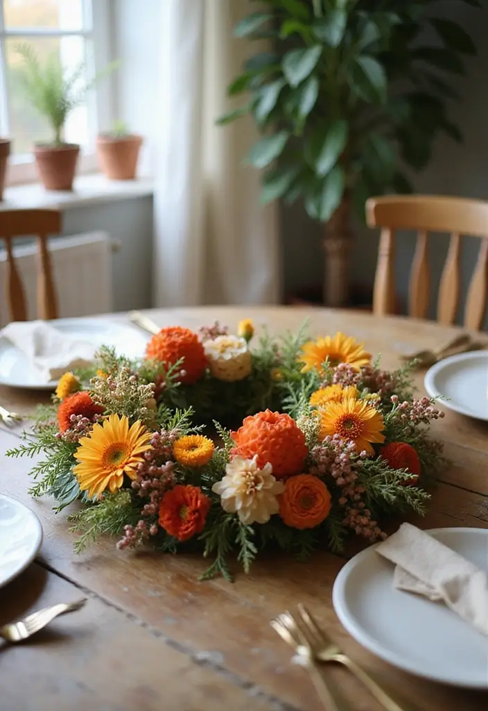 27 DIY Table Decor Projects for Everyday & Holidays 16 27 DIY Table Decor Projects for Everyday & Holidays - 16. Seasonal Wreaths as Table Decor