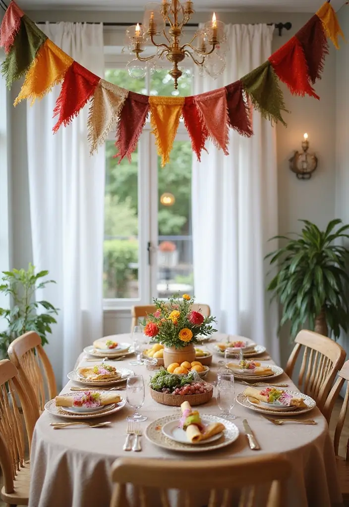 27 DIY Table Decor Projects for Everyday & Holidays 20 27 DIY Table Decor Projects for Everyday & Holidays - 20. DIY Fabric Banners