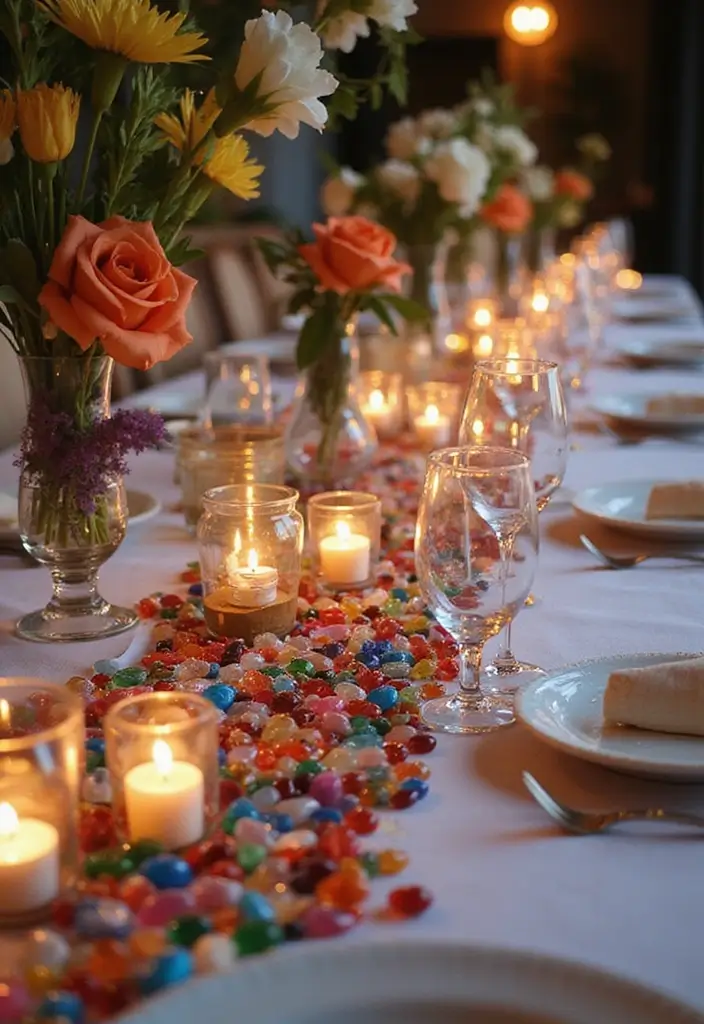27 DIY Table Decor Projects for Everyday & Holidays 25 27 DIY Table Decor Projects for Everyday & Holidays - 25. Colorful Glass Pebbles as Decor