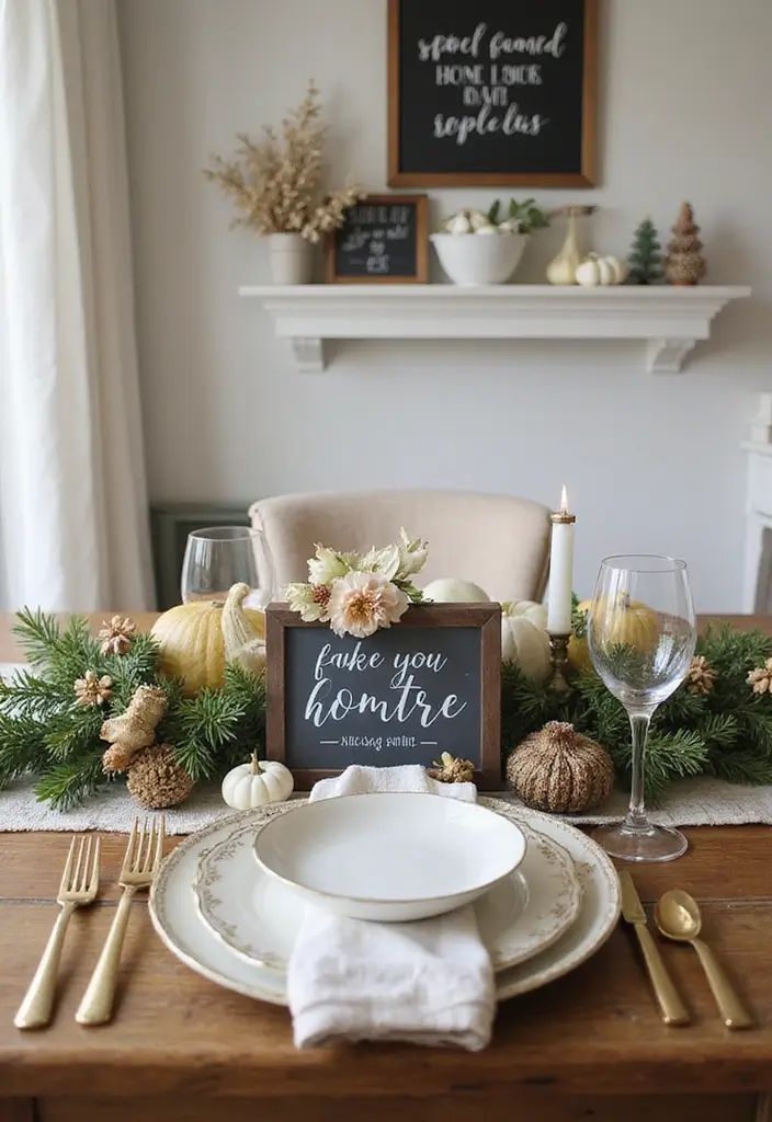 27 DIY Table Decor Projects for Everyday & Holidays 27 27 DIY Table Decor Projects for Everyday & Holidays - 27. DIY Seasonal Signage