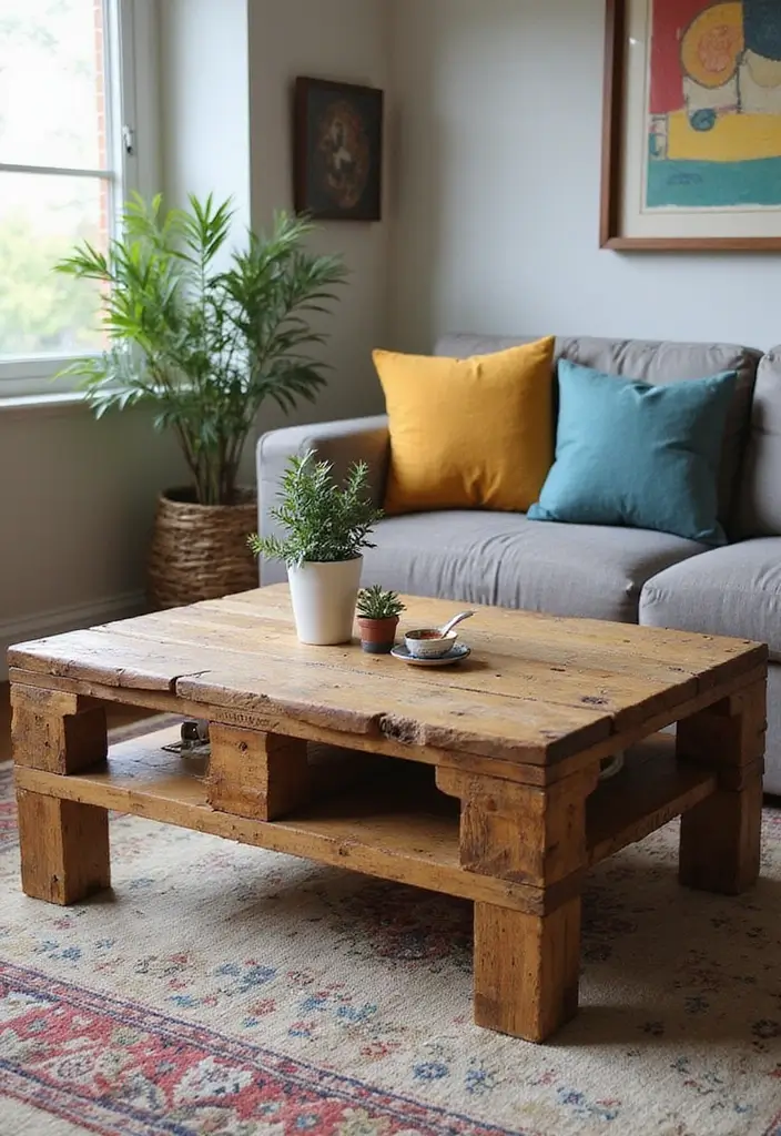 27 DIY and Home Improvement Projects You Can Do This Weekend - 1. Upcycled Wooden Pallet Coffee Table