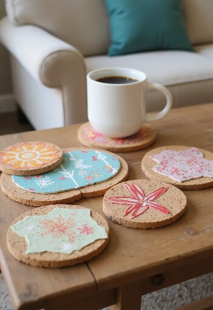 27 DIY and Home Improvement Projects You Can Do This Weekend - 17. DIY Cork Coasters