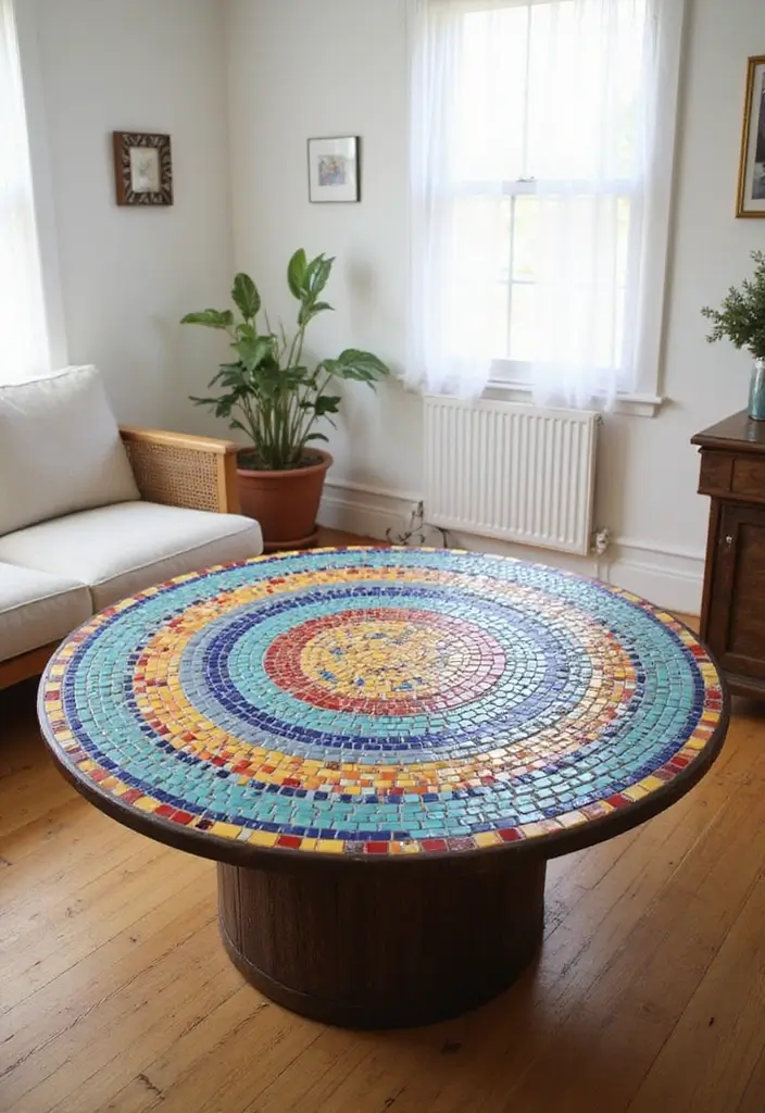 27 DIY and Home Improvement Projects You Can Do This Weekend - 25. DIY Mosaic Tabletop