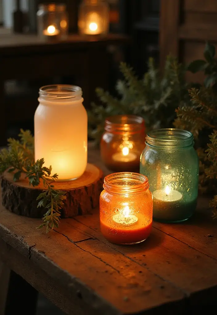 27 DIY and Home Improvement Projects You Can Do This Weekend - 3. Recycled Glass Jar Candle Holders