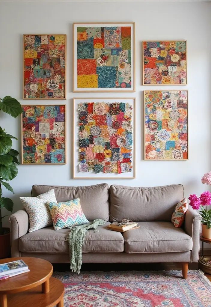 27 DIY and Home Improvement Projects You Can Do This Weekend - 5. DIY Fabric Wall Art