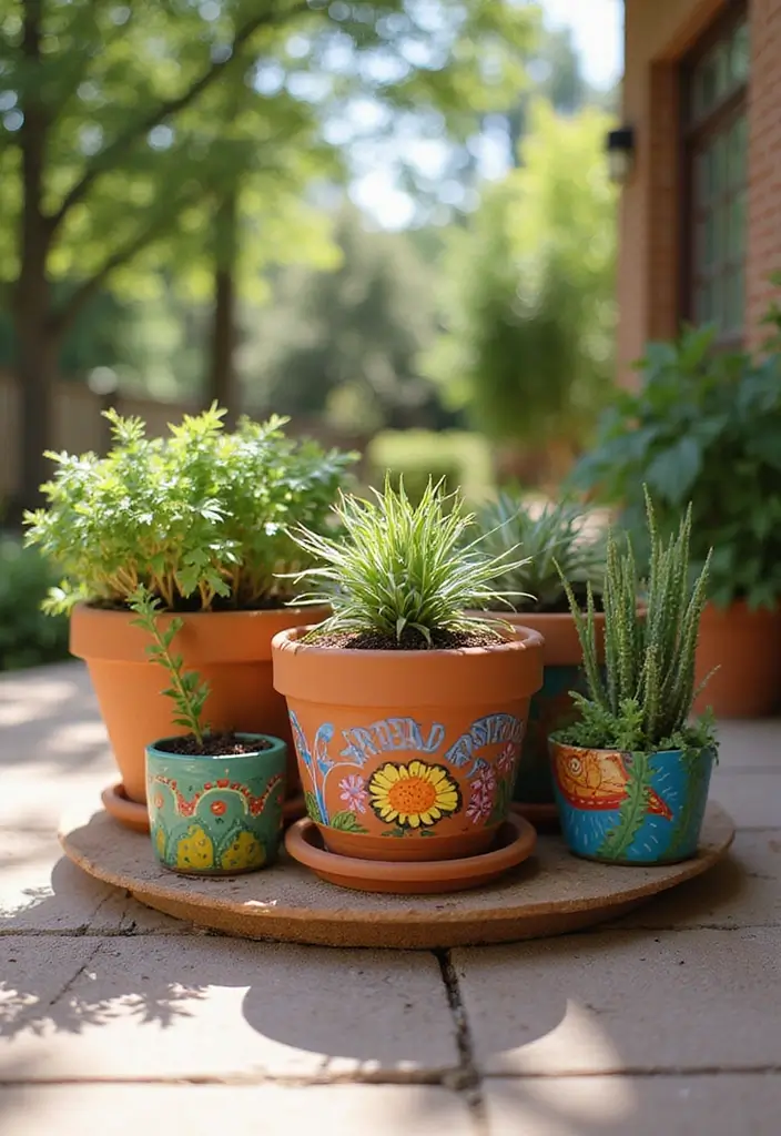 27 DIY and Home Improvement Projects You Can Do This Weekend - 8. Hand-Painted Terracotta Pots