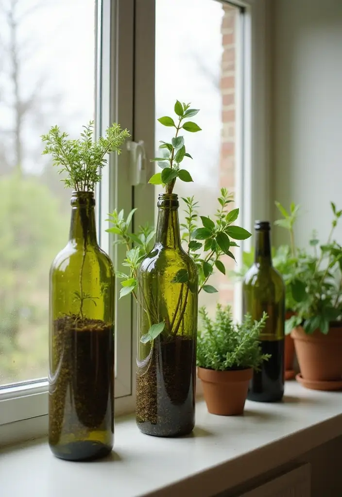 27 Room Ideas DIY for Every Style & Personality 19 27 Room Ideas DIY for Every Style & Personality - 19. DIY Wine Bottle Planters