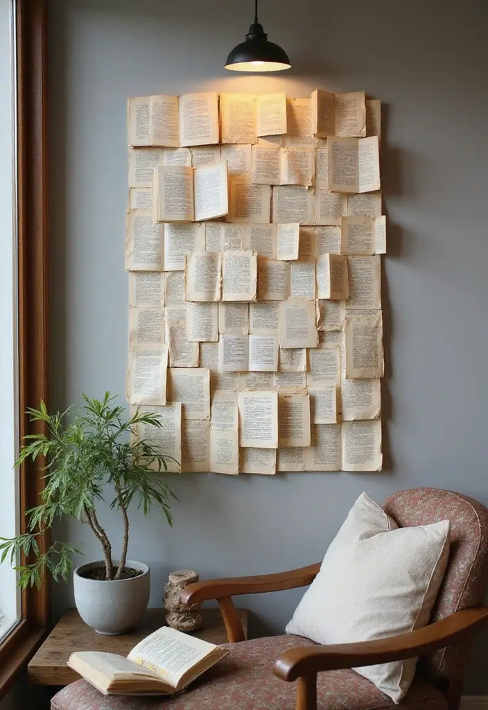 27 Room Ideas DIY for Every Style & Personality 26 27 Room Ideas DIY for Every Style & Personality - 26. DIY Book Page Art