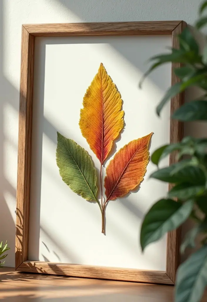 27 Wall Decor DIY Projects That Instantly Transform Your Space 22 27 Wall Decor DIY Projects That Instantly Transform Your Space - 22. Pressed Leaf Art