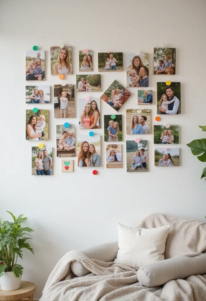 27 Wall Decor DIY Projects That Instantly Transform Your Space 26 27 Wall Decor DIY Projects That Instantly Transform Your Space - 26. DIY Photo-Magnet Wall