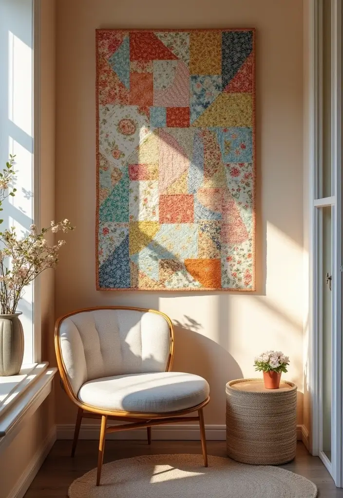 27 Wall Decor DIY Projects That Instantly Transform Your Space 8 27 Wall Decor DIY Projects That Instantly Transform Your Space - 8. Quilted Wall Art