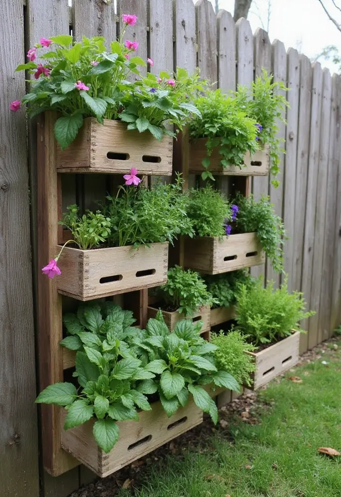28 Backyard DIY Ideas That Instantly Upgrade Your Outdoor Space - 2. Vertical Garden Planters