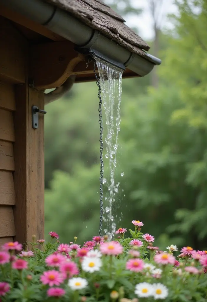 28 Backyard DIY Ideas That Instantly Upgrade Your Outdoor Space - 21. Rain Chain