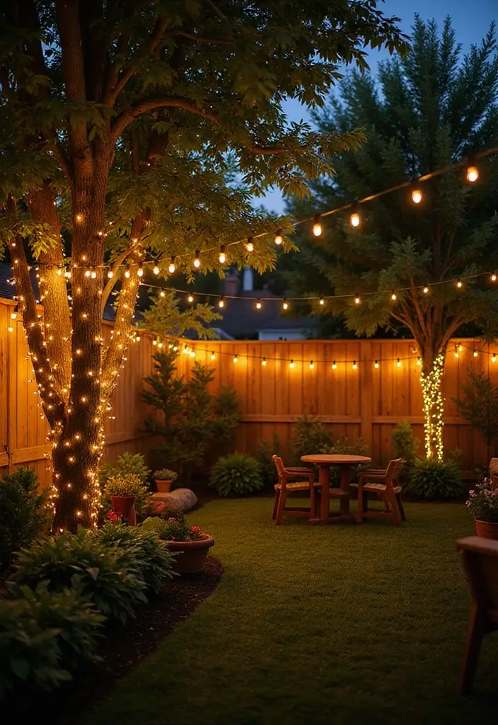 28 Backyard DIY Ideas That Instantly Upgrade Your Outdoor Space - 3. Solar-Powered Fairy Lights