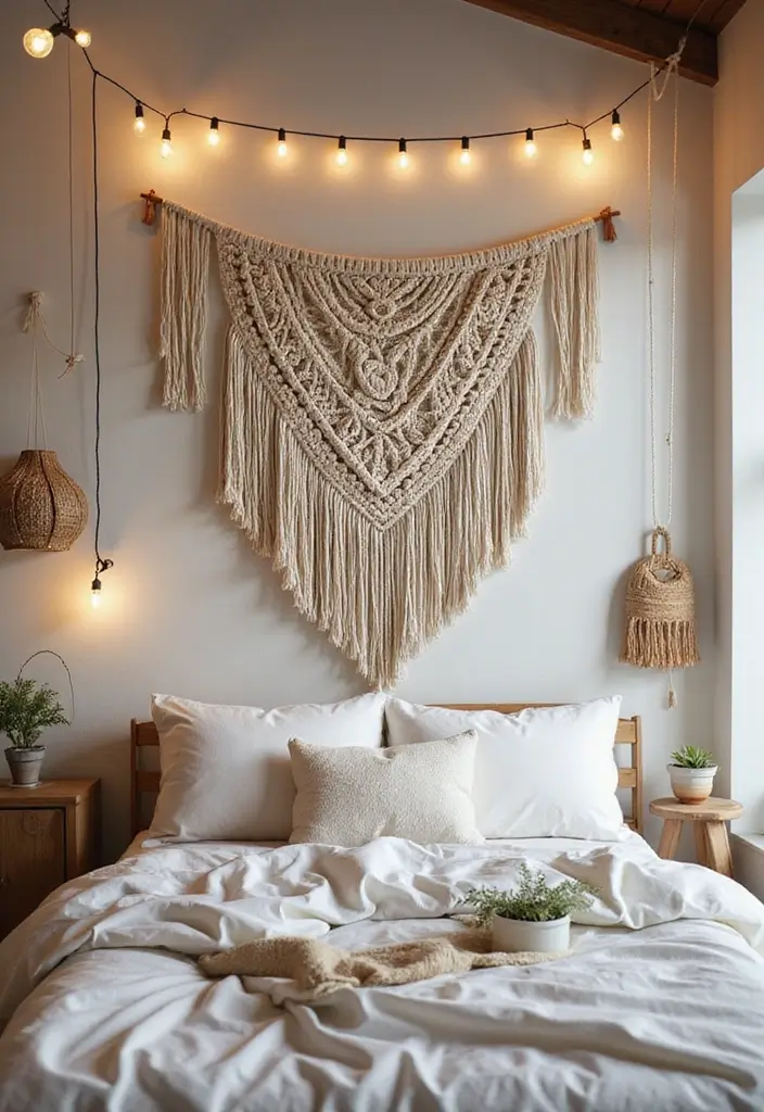 28 Bedroom DIY Ideas for a Cozy and Stylish Makeover 1 28 Bedroom DIY Ideas for a Cozy and Stylish Makeover - 1. Cozy Macrame Wall Hanging