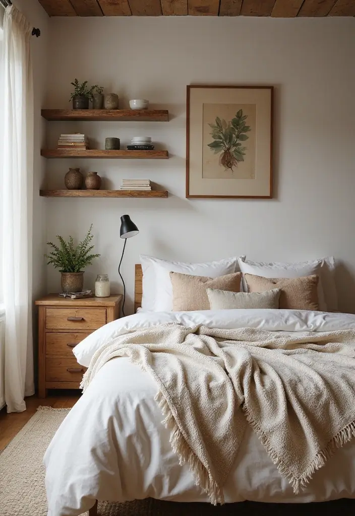 28 Bedroom DIY Ideas for a Cozy and Stylish Makeover 13 28 Bedroom DIY Ideas for a Cozy and Stylish Makeover - 13. Rustic Wood Accents