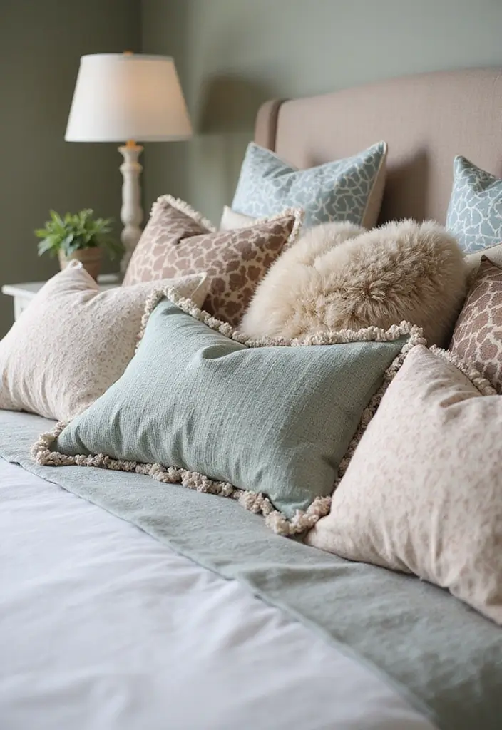28 Bedroom DIY Ideas for a Cozy and Stylish Makeover 15 28 Bedroom DIY Ideas for a Cozy and Stylish Makeover - 15. Decorative Pillows Galore