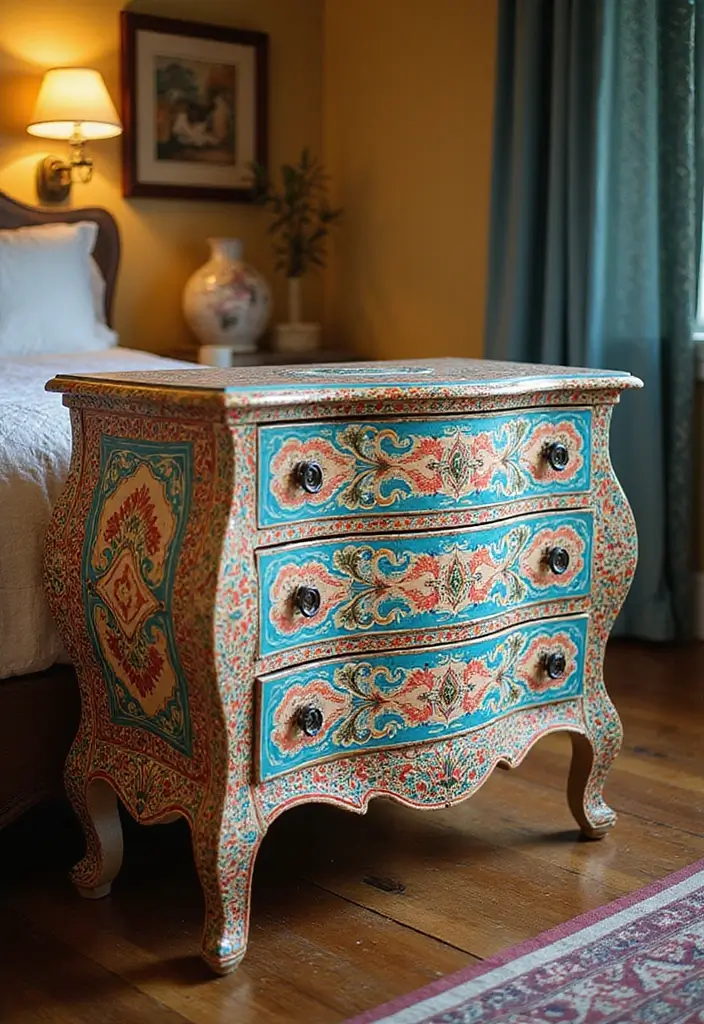 28 Bedroom DIY Ideas for a Cozy and Stylish Makeover 7 28 Bedroom DIY Ideas for a Cozy and Stylish Makeover - 7. Hand-Painted Furniture