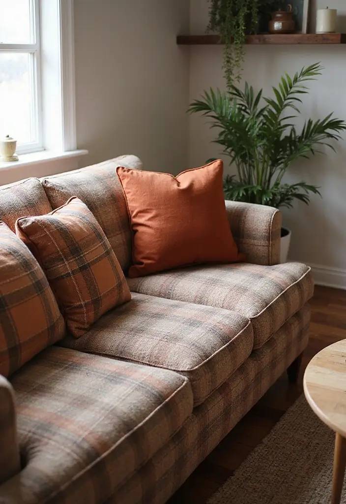28 DIY Couch Cover Ideas That Refresh Any Sofa 19 28 DIY Couch Cover Ideas That Refresh Any Sofa - 19. Stylish Plaid Cover