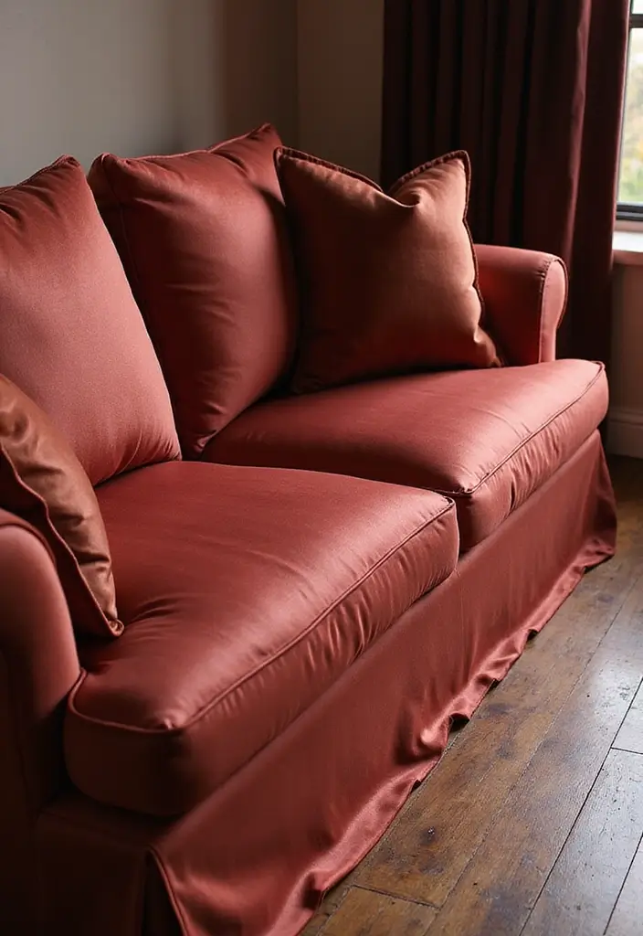 28 DIY Couch Cover Ideas That Refresh Any Sofa 21 28 DIY Couch Cover Ideas That Refresh Any Sofa - 21. Elegant Satin Cover