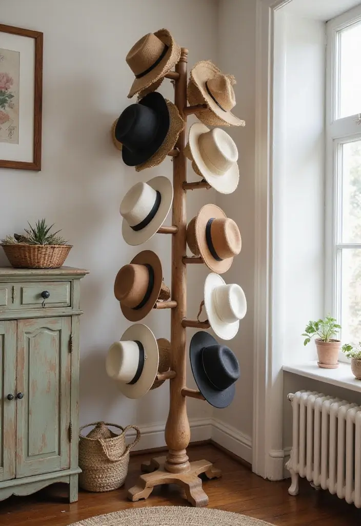 28 DIY Hat Rack Projects That Save Space in Style 15 28 DIY Hat Rack Projects That Save Space in Style - 15. Multi-Tiered Hat Rack