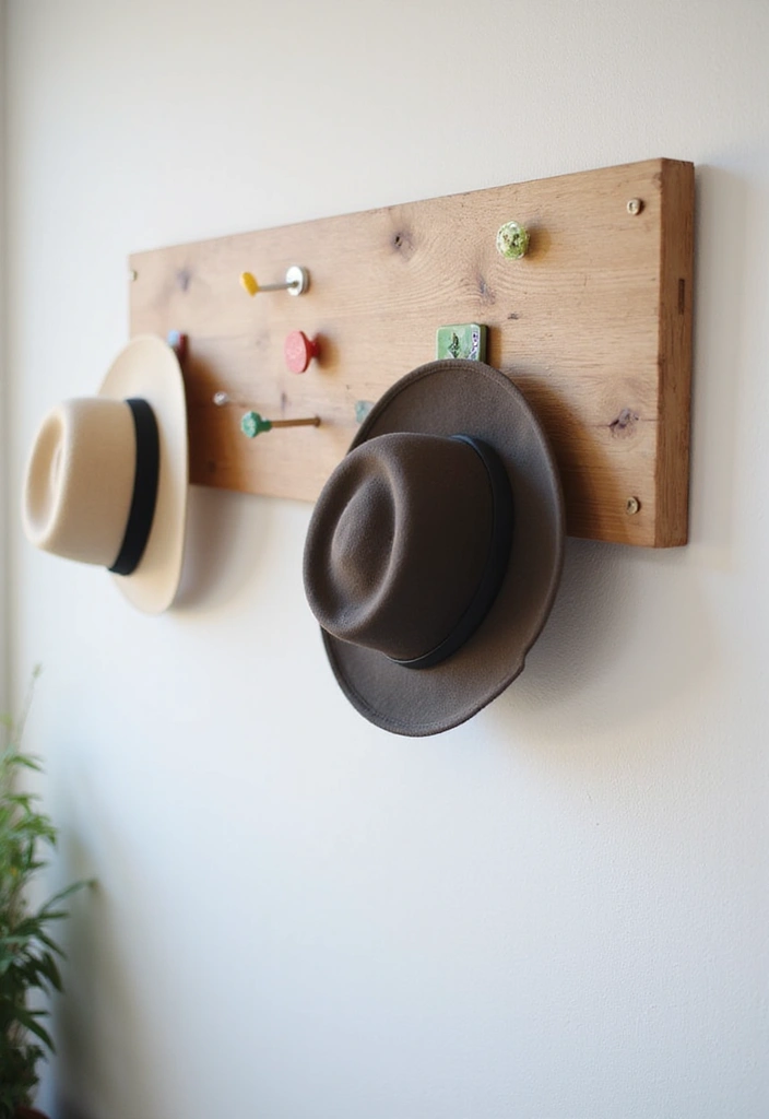 28 DIY Hat Rack Projects That Save Space in Style 9 28 DIY Hat Rack Projects That Save Space in Style - 9. Magnetic Hat Rack