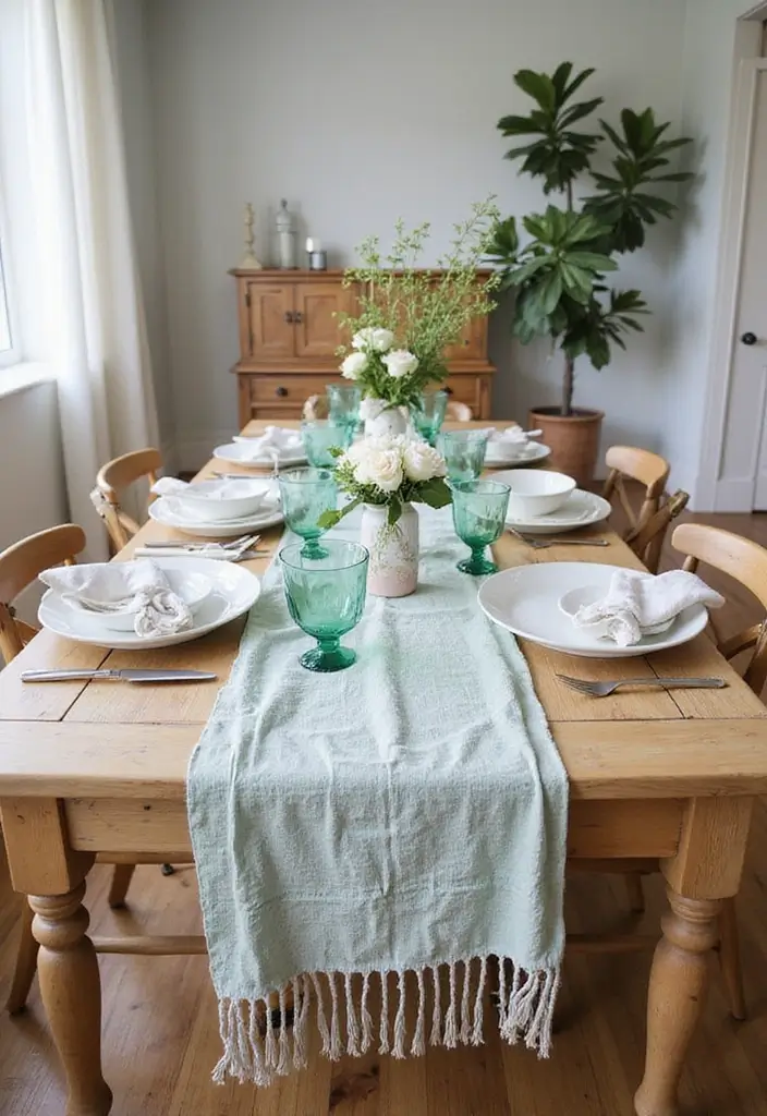 28 DIY Ocean Decor Ideas for a Coastal Vibe - 12. Coastal Bohemian Table Runner