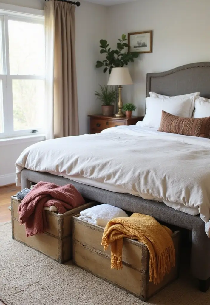 28 DIY Under Bed Storage Ideas That Save Space - 14. Blanket Storage Boxes