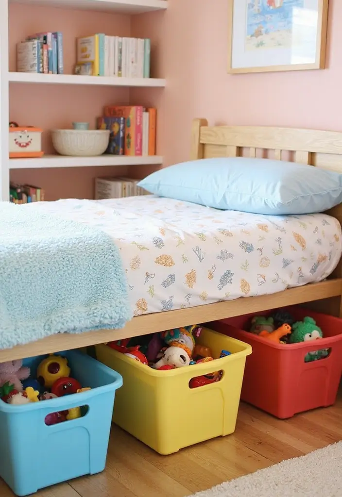 28 DIY Under Bed Storage Ideas That Save Space - 19. Under Bed Toy Storage