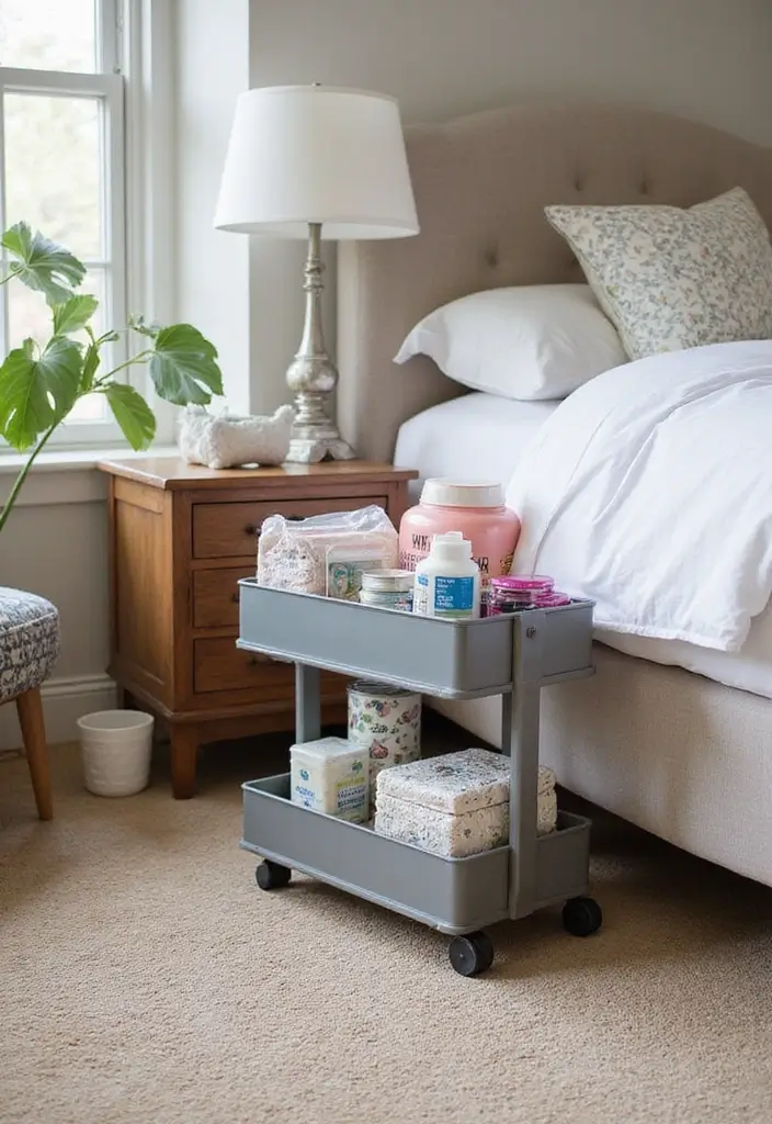 28 DIY Under Bed Storage Ideas That Save Space - 26. Mobile Under Bed Storage Cart
