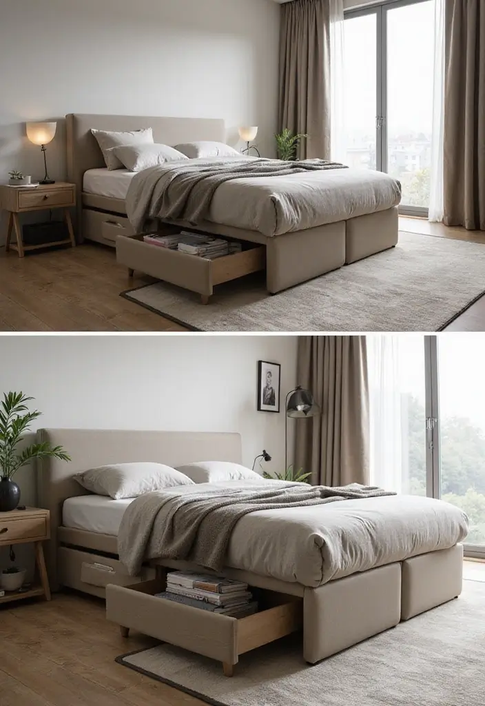 28 DIY Under Bed Storage Ideas That Save Space - 27. Hidden Under Bed Storage