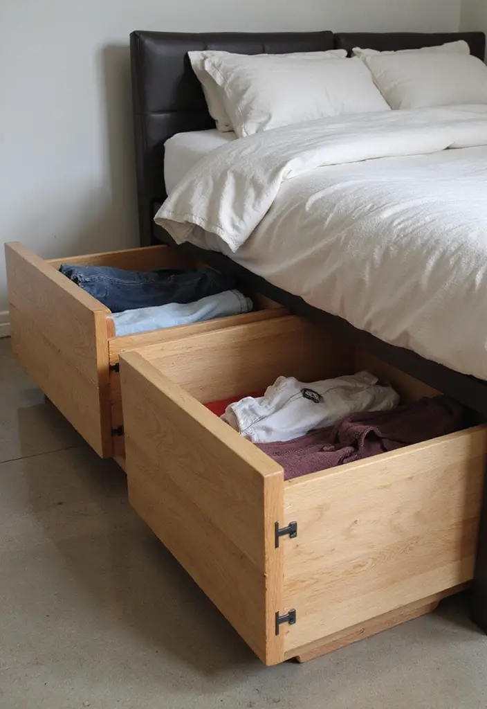 28 DIY Under Bed Storage Ideas That Save Space - 3. Under Bed Drawer System