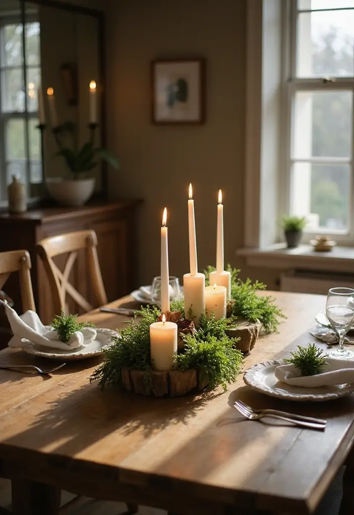 28 Farmhouse Decor DIY Ideas That Feel Rustic & Cozy - 17. Farmhouse Style Table Centerpiece