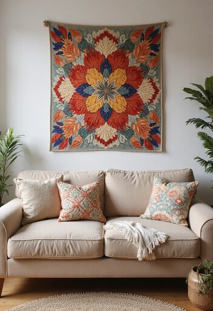 28 Farmhouse Decor DIY Ideas That Feel Rustic & Cozy - 19. DIY Fabric Wall Hangings