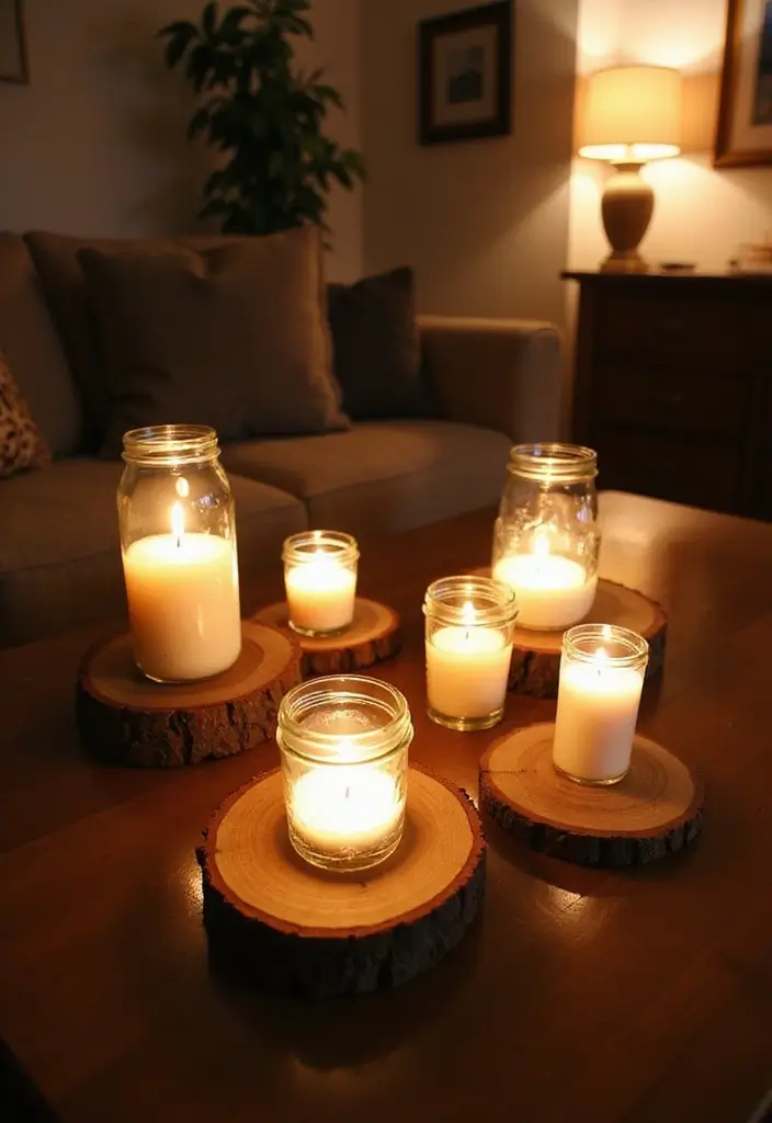 28 Farmhouse Decor DIY Ideas That Feel Rustic & Cozy - 9. DIY Candle Holders