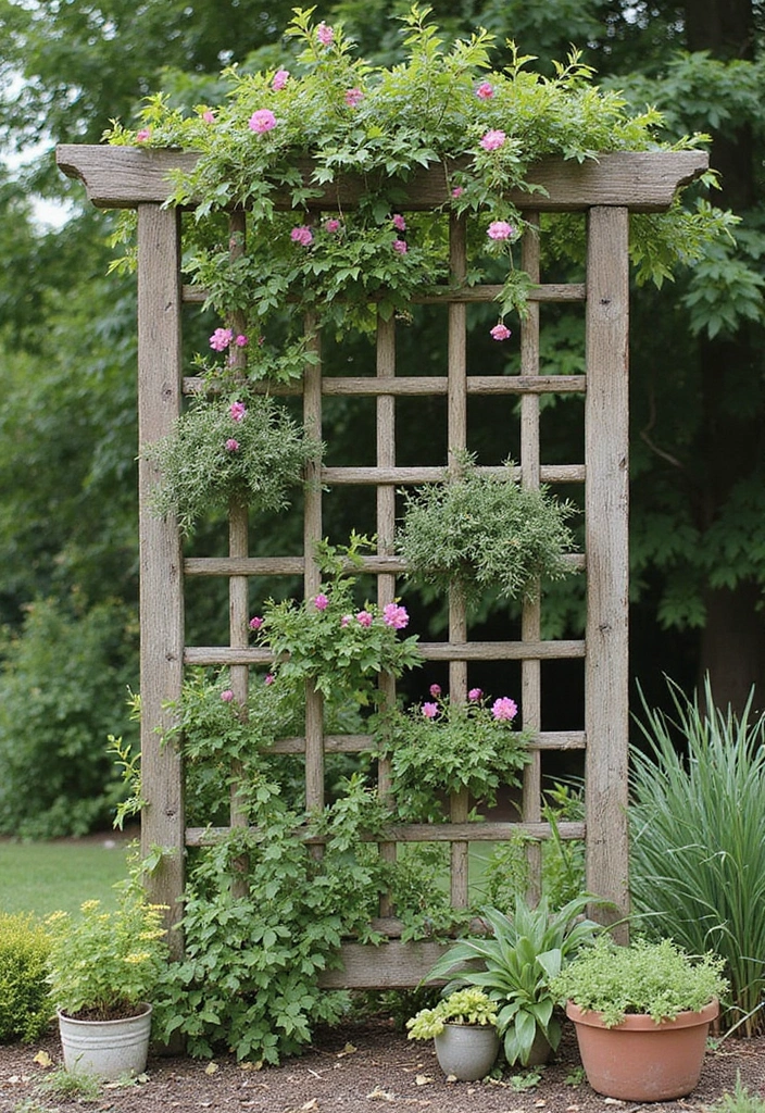 28 Outdoor Furniture DIY Projects for a Stylish Backyard 15 28 Outdoor Furniture DIY Projects for a Stylish Backyard - 15. Upcycled Garden Trellis