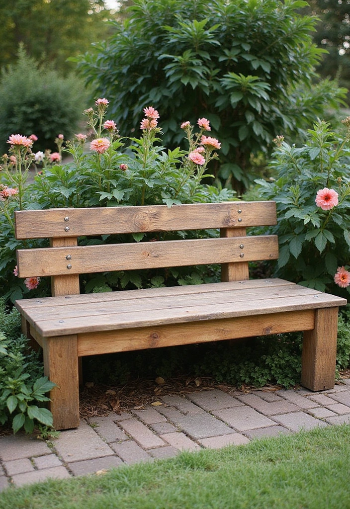 28 Outdoor Furniture DIY Projects for a Stylish Backyard 16 28 Outdoor Furniture DIY Projects for a Stylish Backyard - 16. Reclaimed Wood Garden Bench