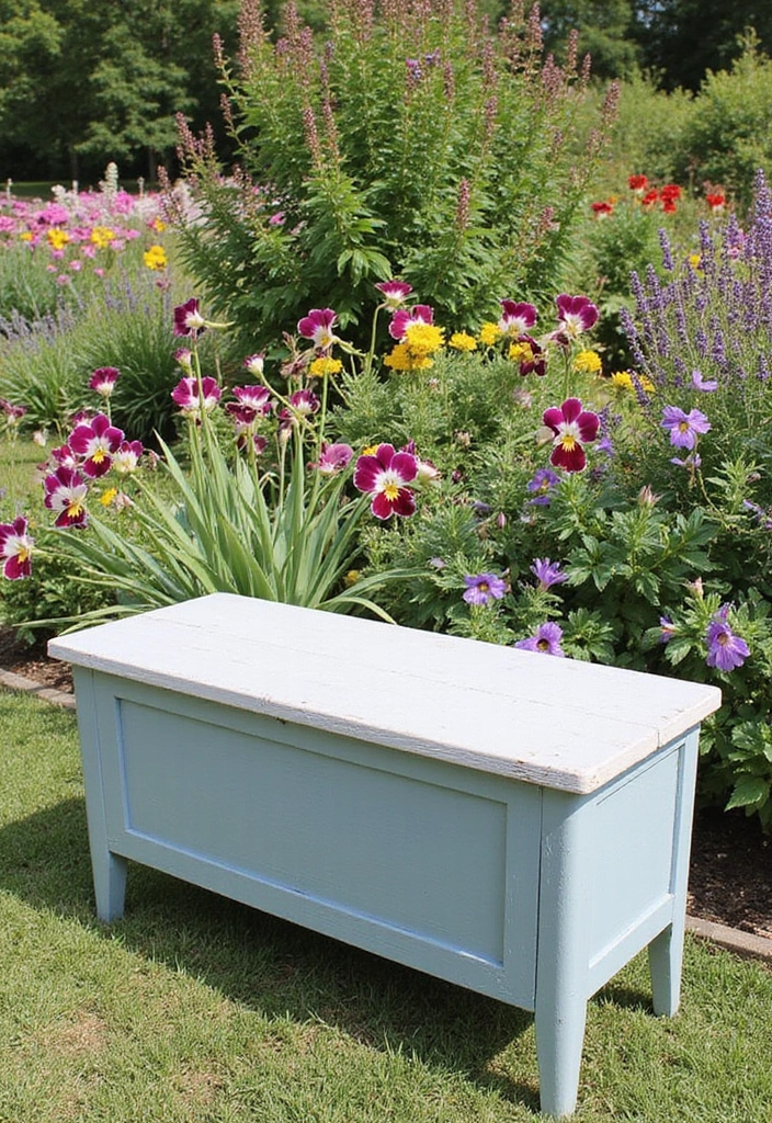 28 Outdoor Furniture DIY Projects for a Stylish Backyard 20 28 Outdoor Furniture DIY Projects for a Stylish Backyard - 20. Upcycled Storage Bench