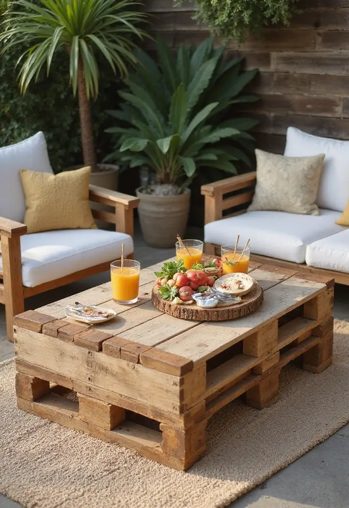 28 Outdoor Furniture DIY Projects for a Stylish Backyard 27 28 Outdoor Furniture DIY Projects for a Stylish Backyard - 27. DIY Wood Pallet Coffee Table