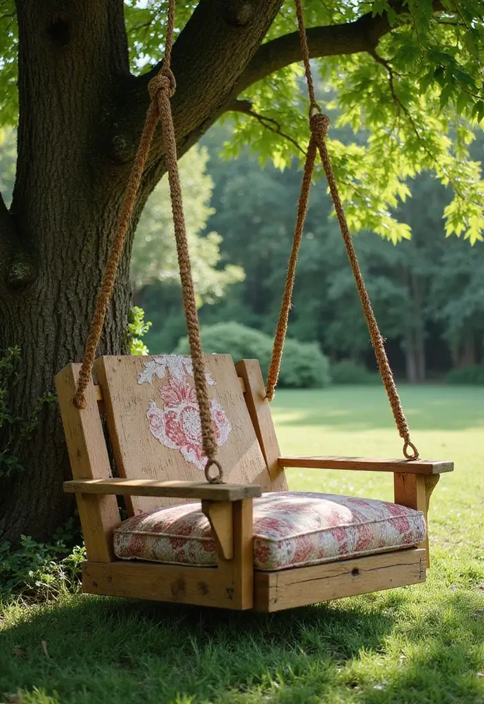 28 Outdoor Furniture DIY Projects for a Stylish Backyard 6 28 Outdoor Furniture DIY Projects for a Stylish Backyard - 6. Hanging Chair from Old Pallets