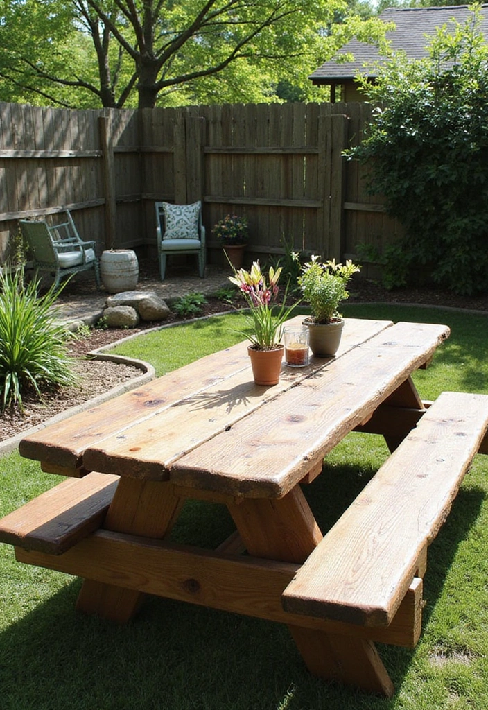 28 Outdoor Furniture DIY Projects for a Stylish Backyard 9 28 Outdoor Furniture DIY Projects for a Stylish Backyard - 9. DIY Picnic Table from Reclaimed Wood