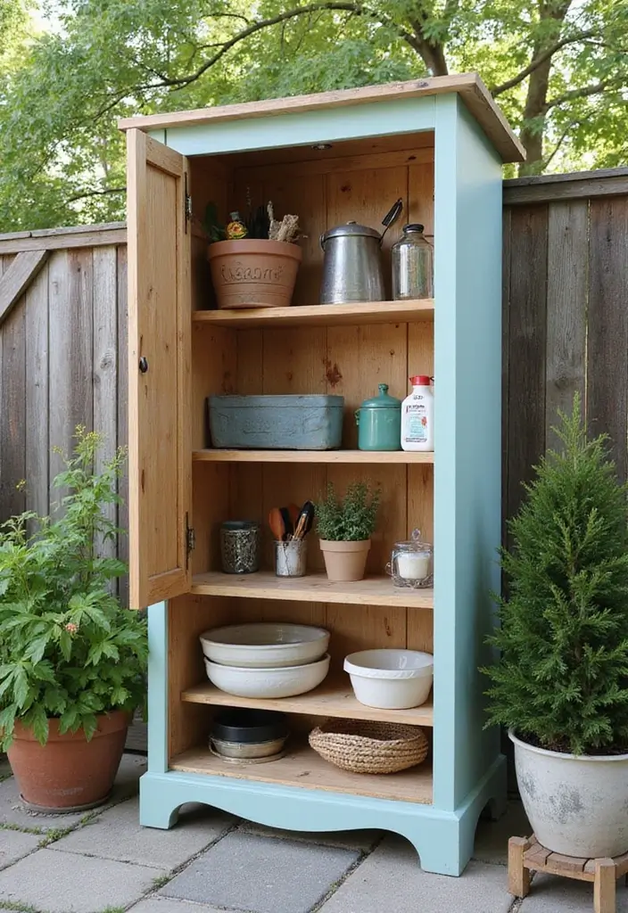 28 Outdoor Storage DIY Ideas That Are Brilliantly Practical 15 28 Outdoor Storage DIY Ideas That Are Brilliantly Practical - 15. DIY Outdoor Cabinets