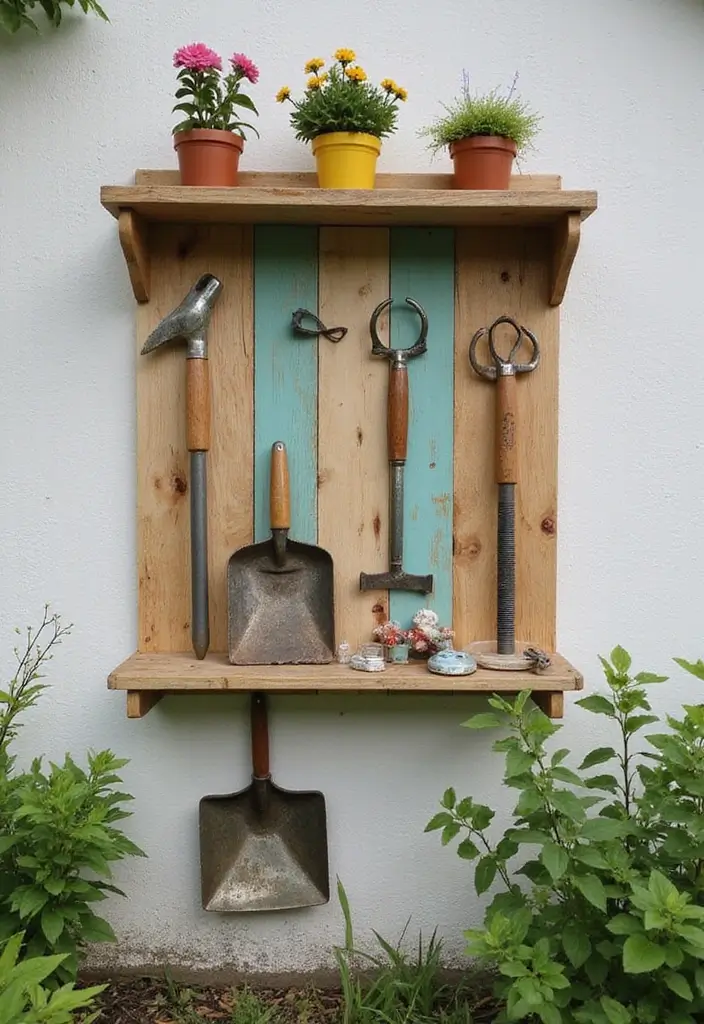 28 Outdoor Storage DIY Ideas That Are Brilliantly Practical 5 28 Outdoor Storage DIY Ideas That Are Brilliantly Practical - 5. Garden Tool Holder