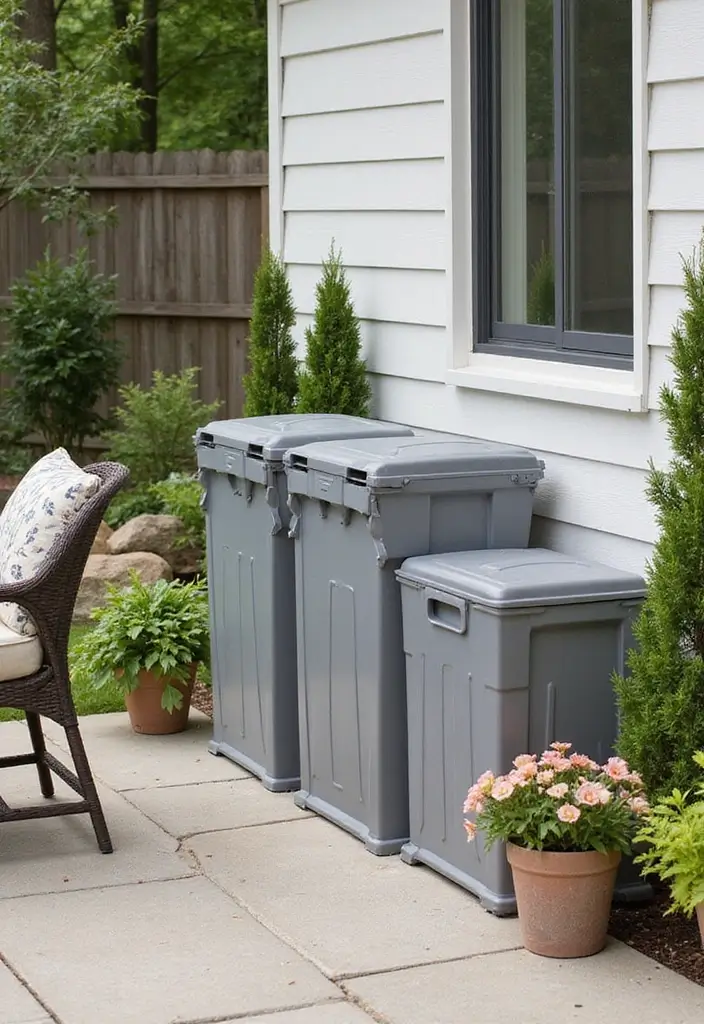 28 Outdoor Storage DIY Ideas That Are Brilliantly Practical 8 28 Outdoor Storage DIY Ideas That Are Brilliantly Practical - 8. Lidded Storage Bins